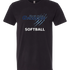North Woods Softball - Black T-Shirt - Full Front