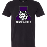 Albany Track & Field - Black T-Shirt - Full Front