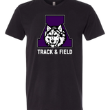 Albany Track & Field - Black T-Shirt - Full Front