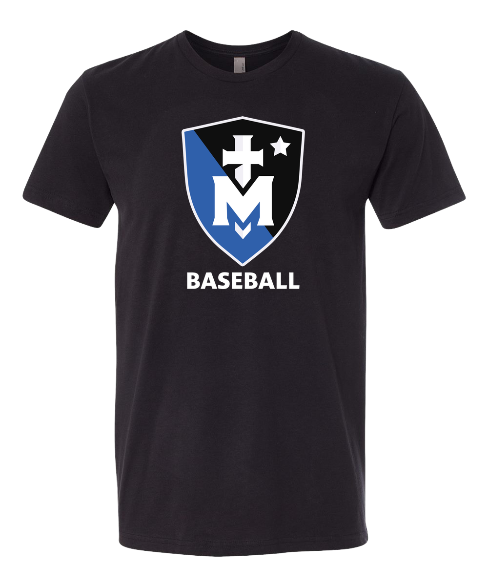 Stella Maris Academy Baseball - Black T-Shirt - Full Front