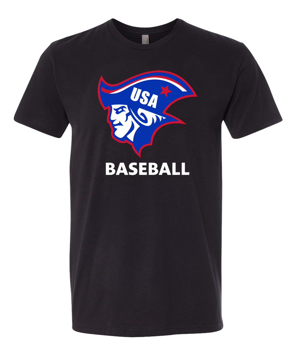 USA Baseball - Black T-Shirt - Full Front
