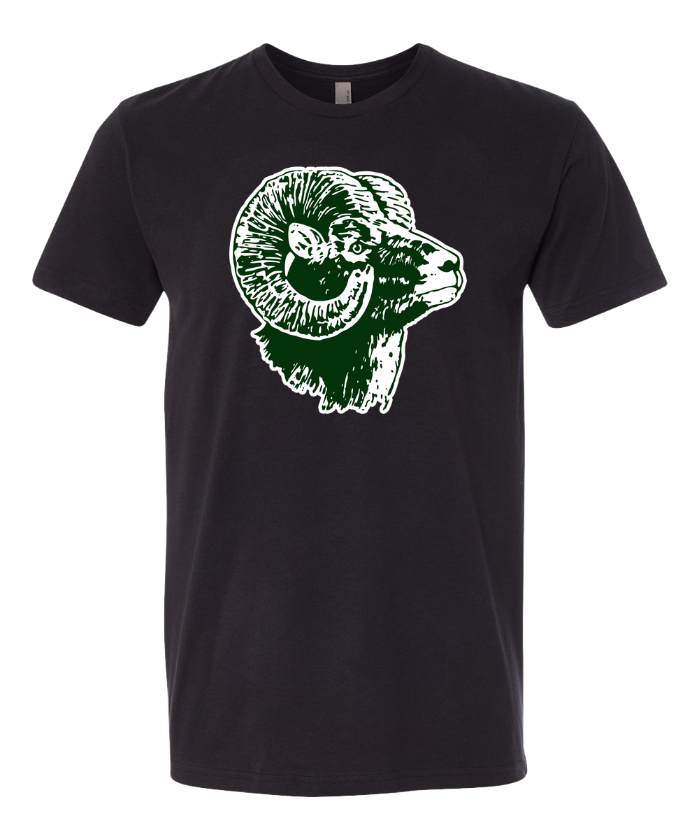 Roseau Baseball and Softball - Black T-Shirt - Full Front