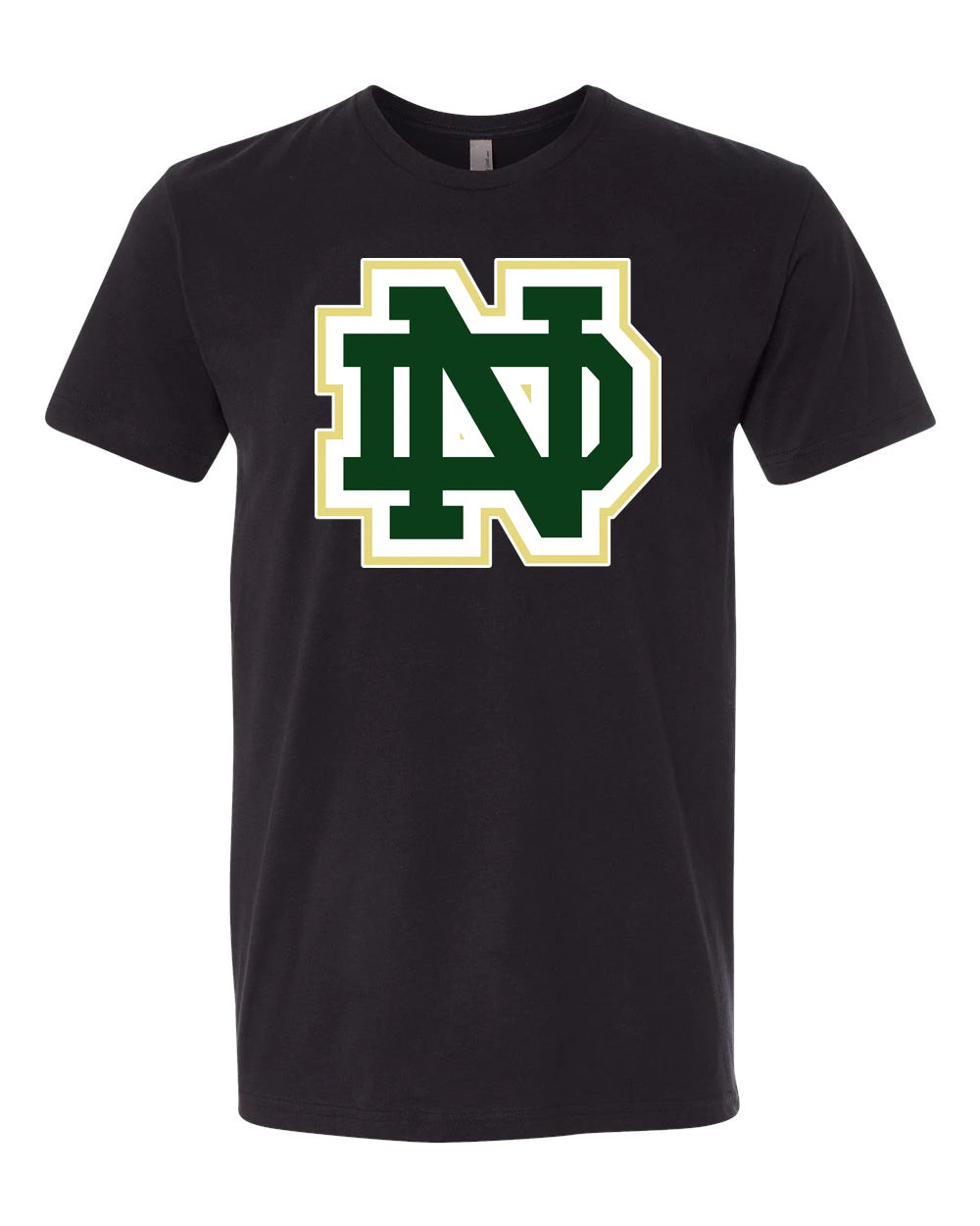 Notre Dame Hockey Example - Black T-Shirt - Full Front