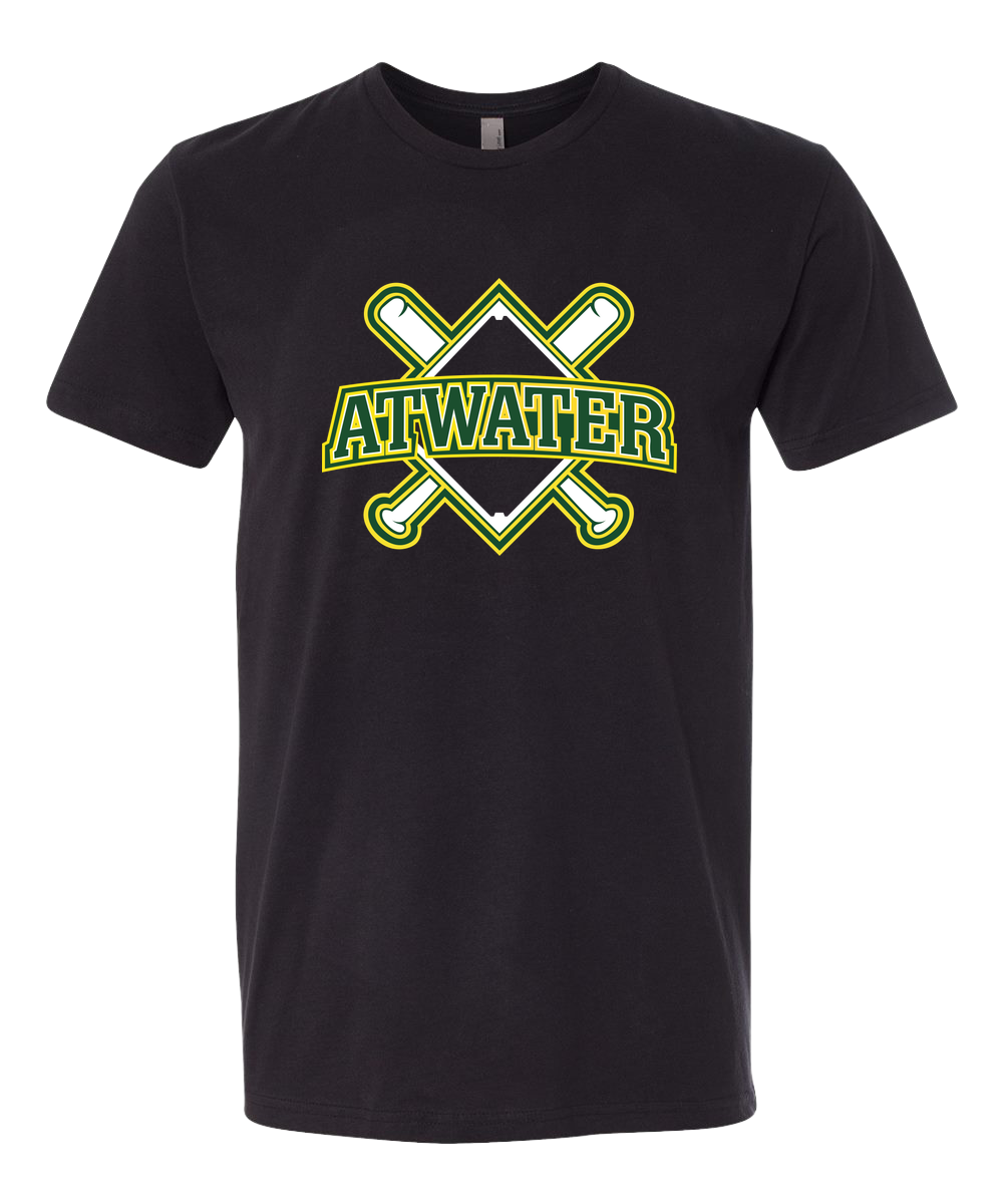 Atwater Baseball - Black T-Shirt - Full Front