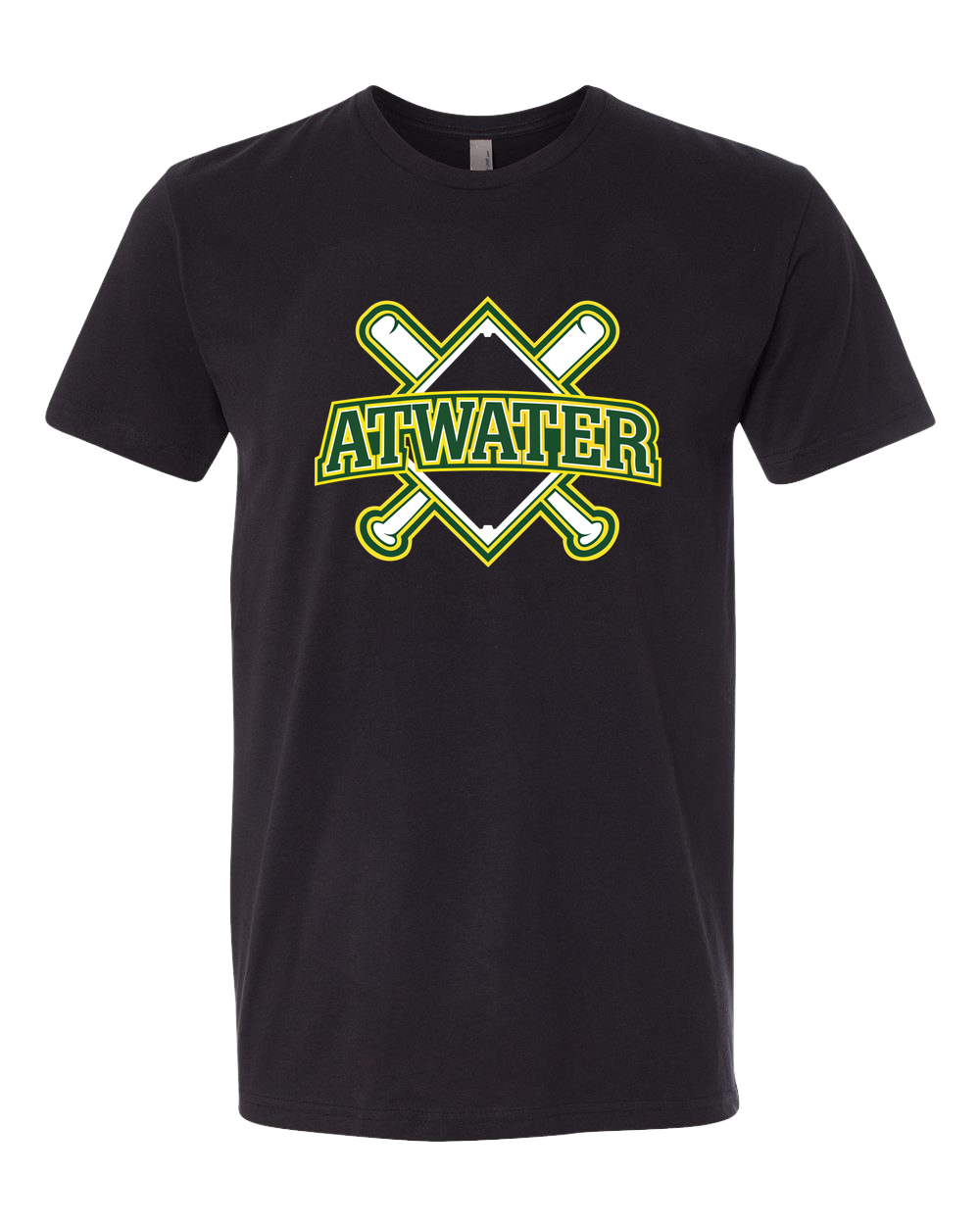 Atwater Baseball - Black T-Shirt - Full Front