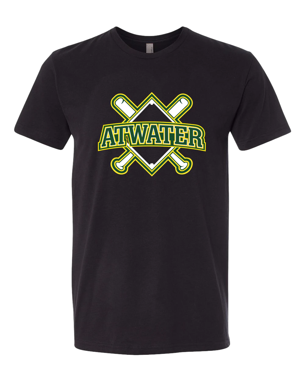 Atwater Baseball - Black T-Shirt - Full Front