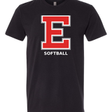 Duluth East Softball - Black T-Shirt - Full Front