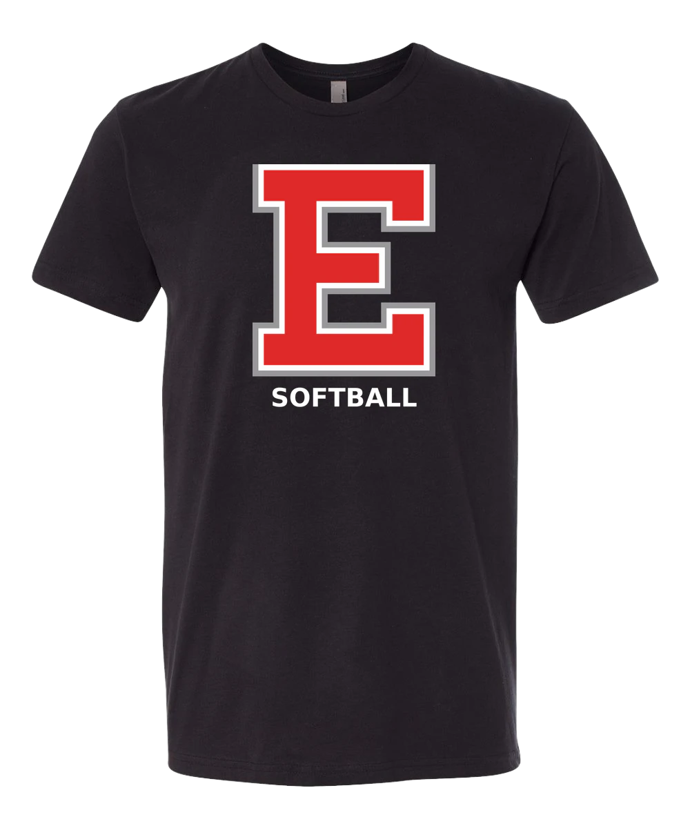 Duluth East Softball - Black T-Shirt - Full Front