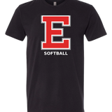 Duluth East Softball - Black T-Shirt - Full Front