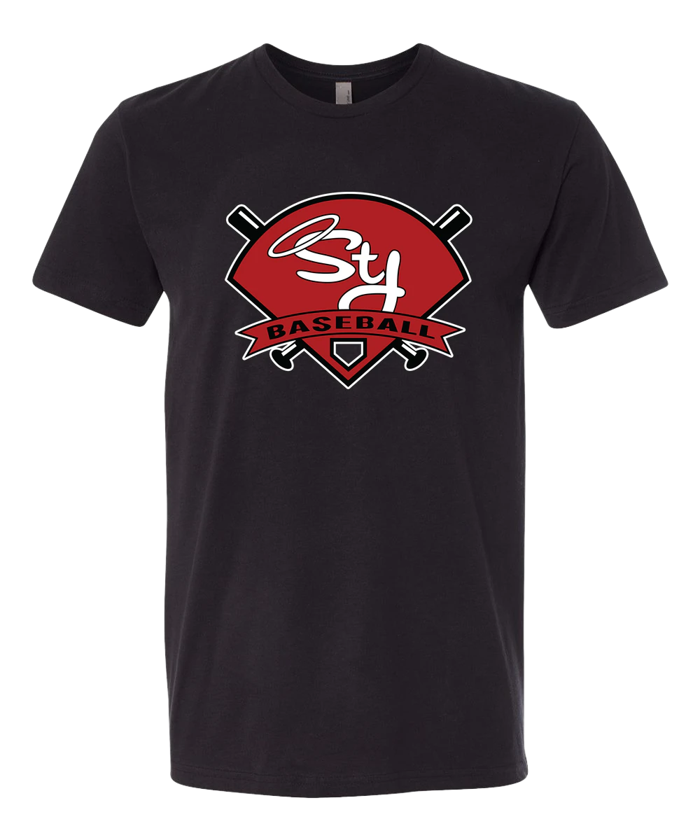 St. James Baseball - Black T-Shirt - Full Front
