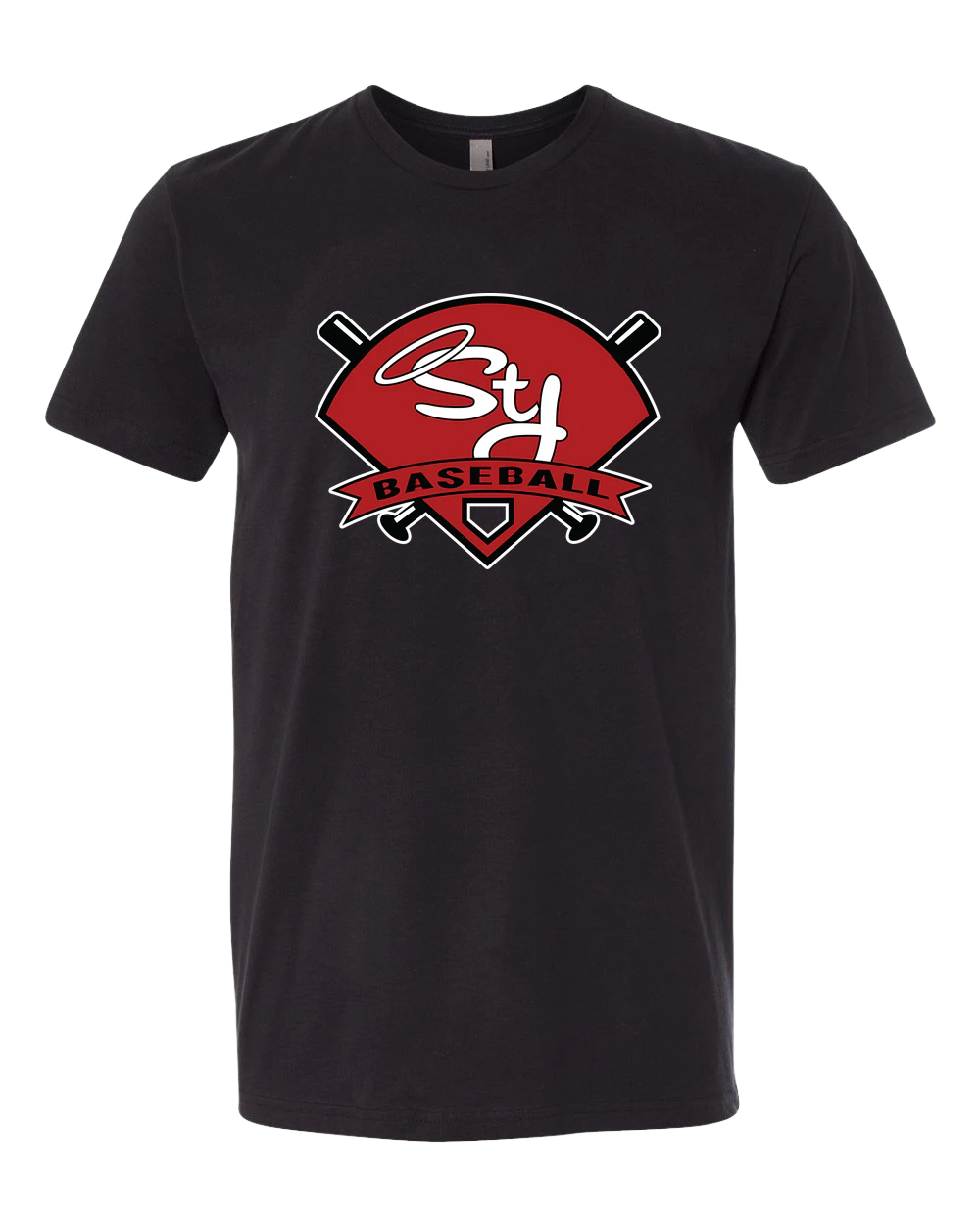 St. James Baseball - Black T-Shirt - Full Front