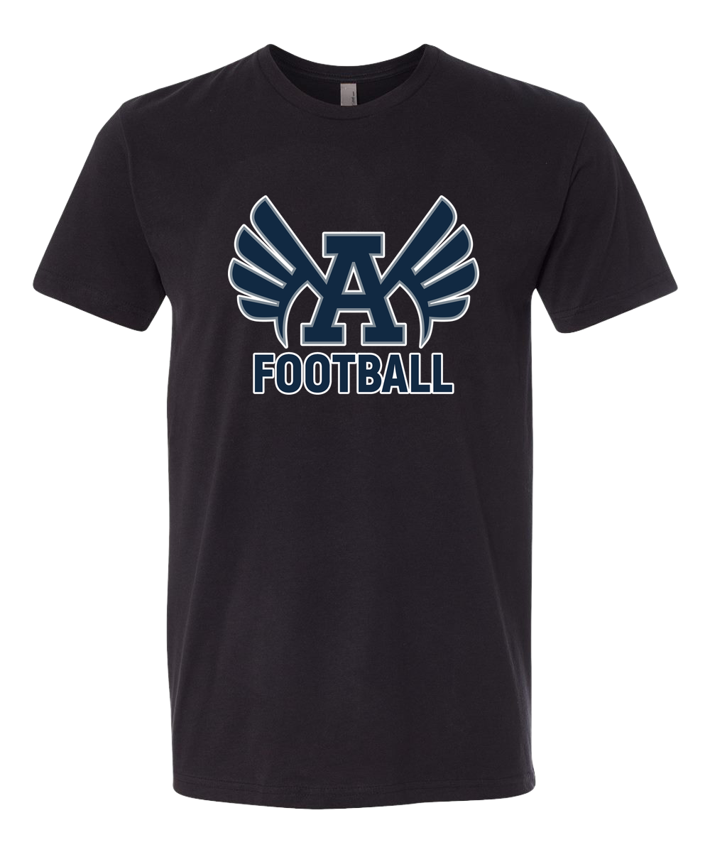 Abingdon Football - Black T-Shirt - Full Front