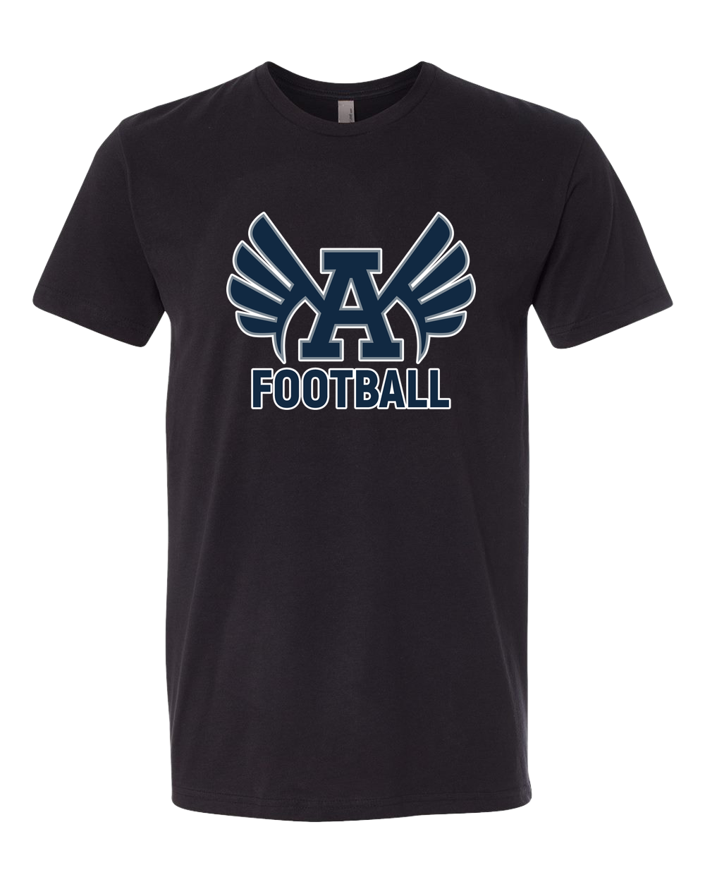 Abingdon Football - Black T-Shirt - Full Front