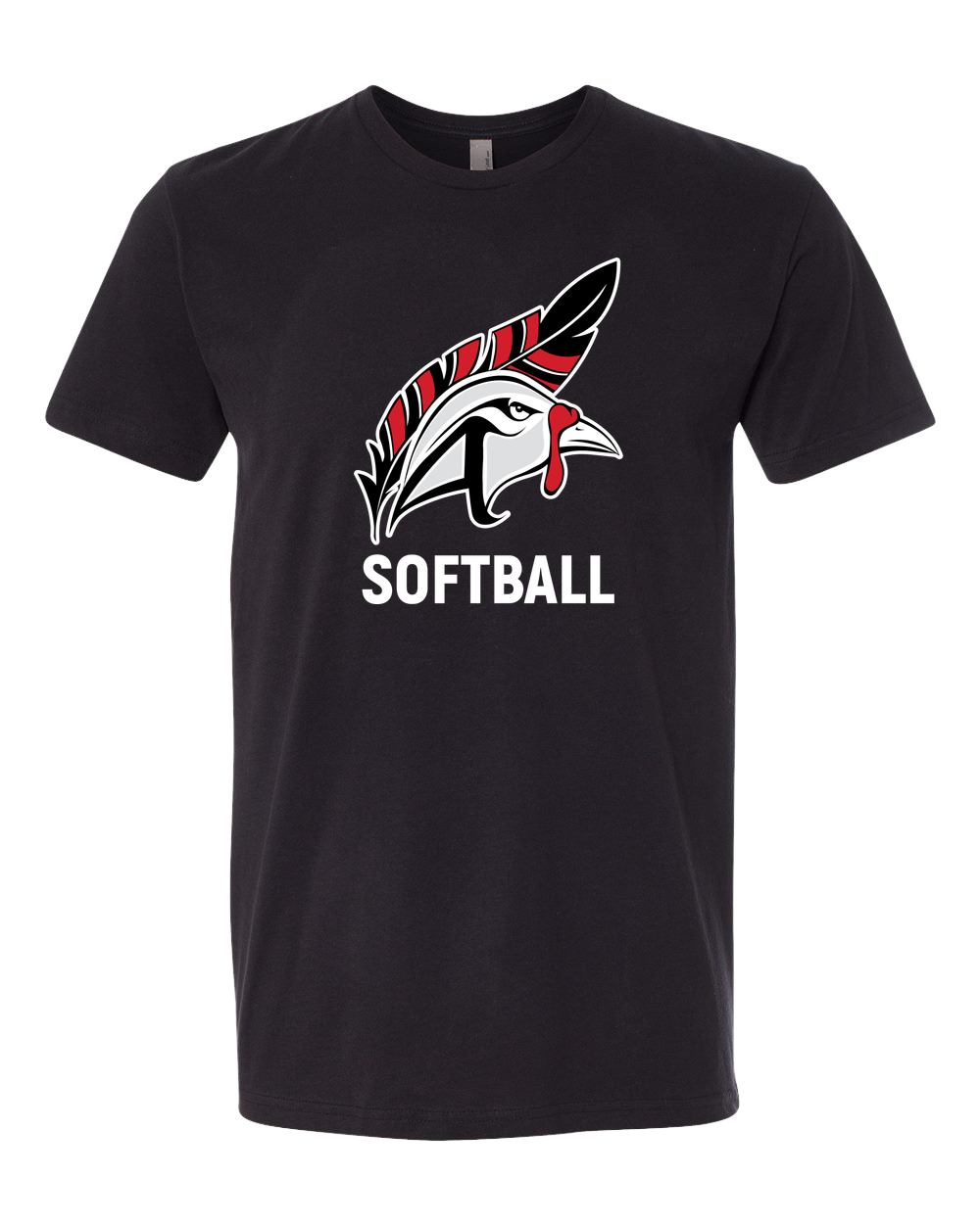 Aitkin Softball - Black T-Shirt - Full Front