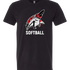 Aitkin Softball - Black T-Shirt - Full Front