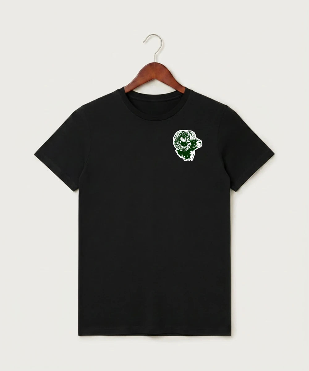 Roseau High School Football (Boys) - Black T-Shirt - Left Chest