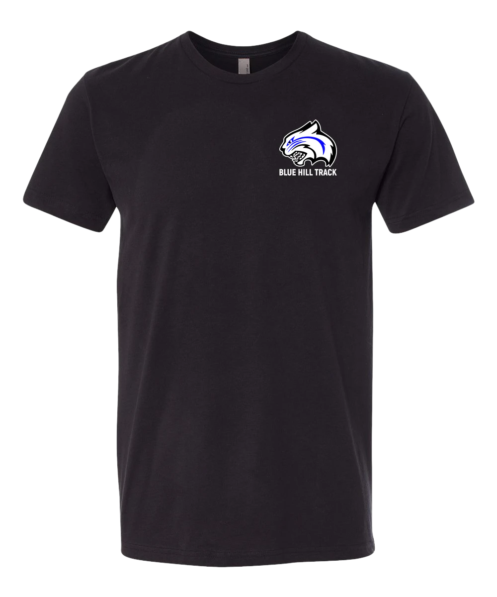 Blue Hill High School - Black T-Shirt - Left Chest