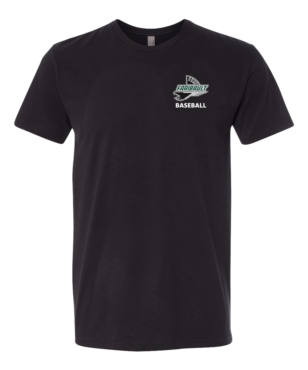 Faribault Baseball - Black T-Shirt - Left Chest