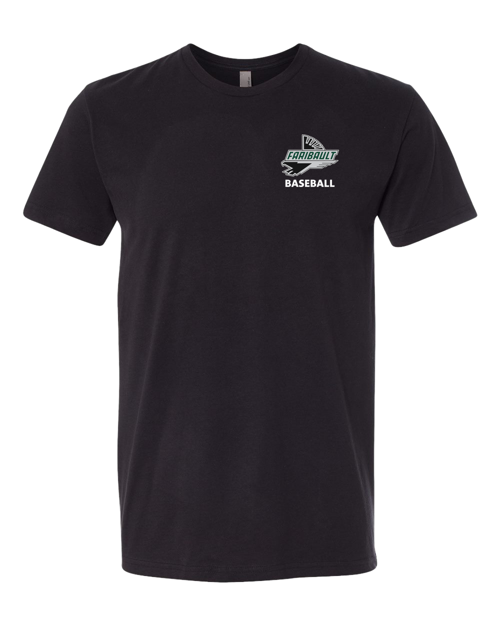 Faribault Baseball - Black T-Shirt - Left Chest