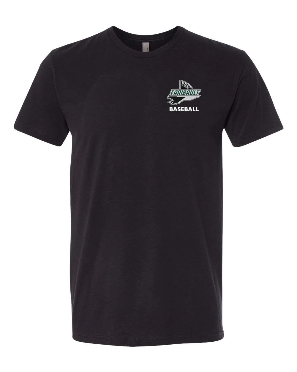 Faribault Baseball - Black T-Shirt - Left Chest