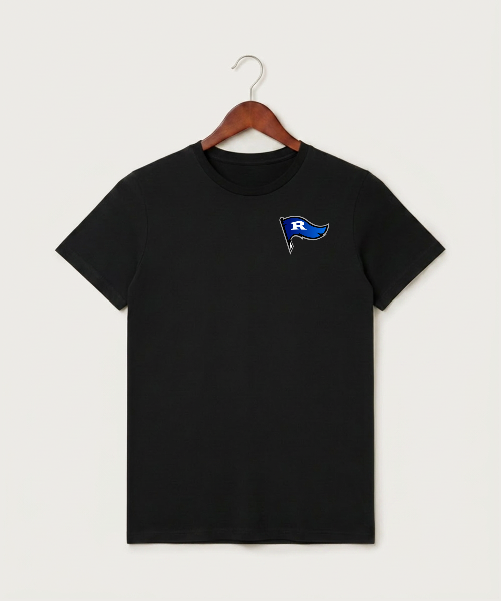 Red Lake County Central Football (Boys) - Black T-Shirt - Left Chest