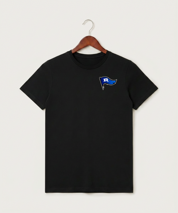 Red Lake County Central Football (Boys) - Black T-Shirt - Left Chest