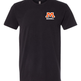 Moorhead Baseball - Black T-Shirt - Left Chest