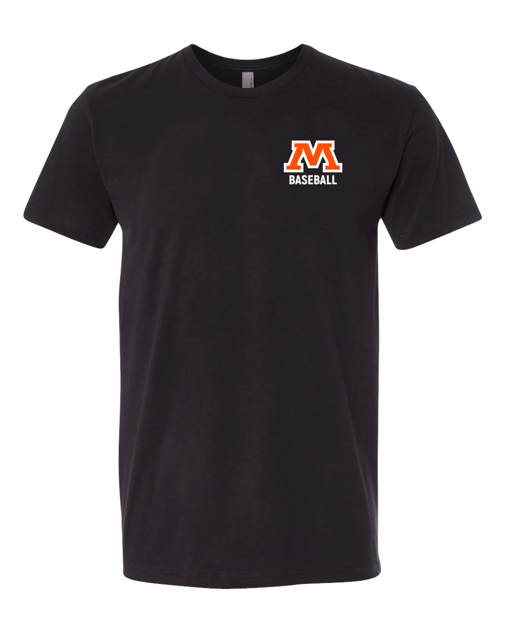 Moorhead Baseball - Black T-Shirt - Left Chest