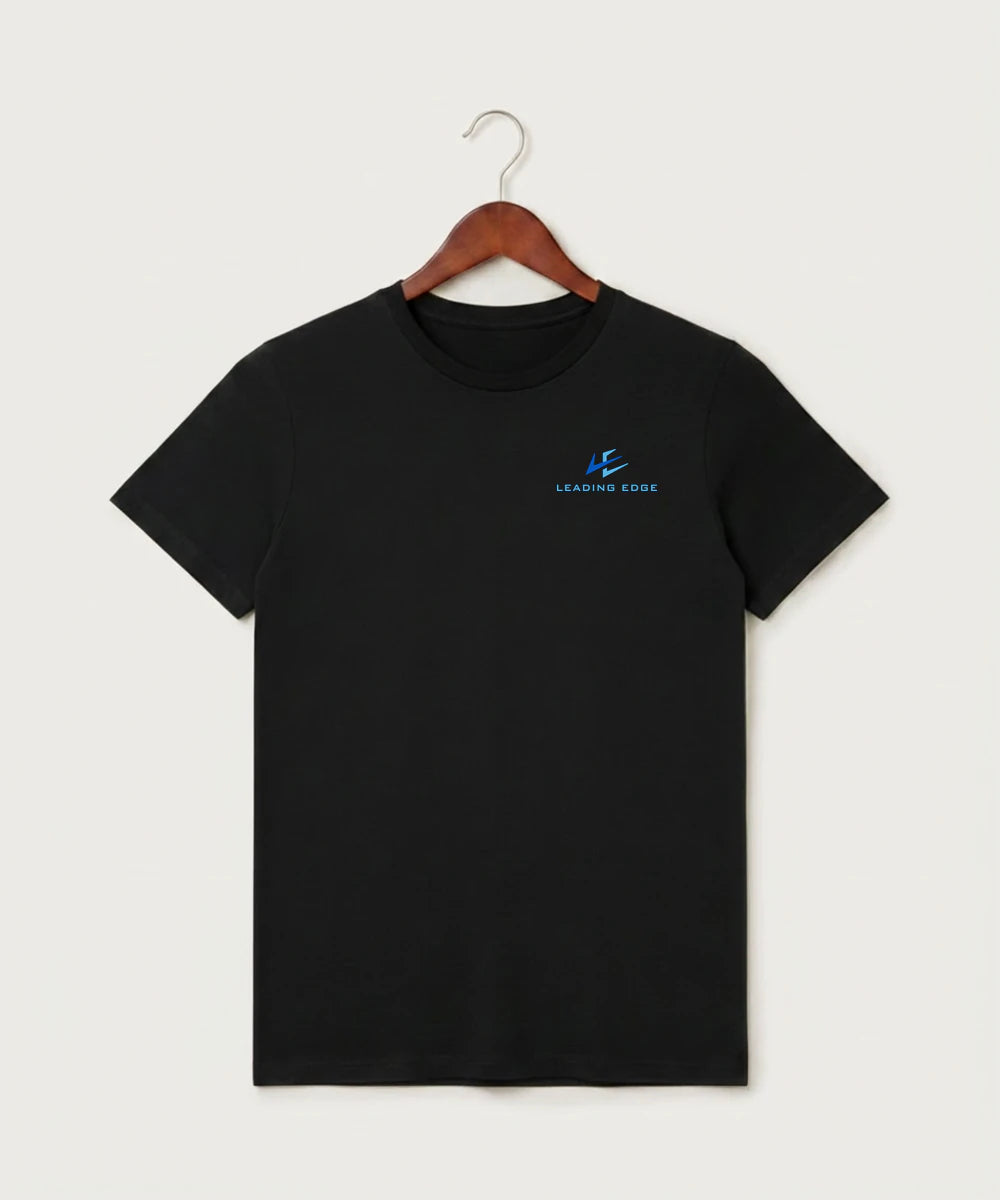 Leading Edge example_store - Black T-Shirt - Left Chest