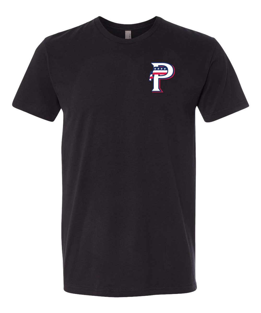 USA BASEBALL - Black T-Shirt - Left Chest