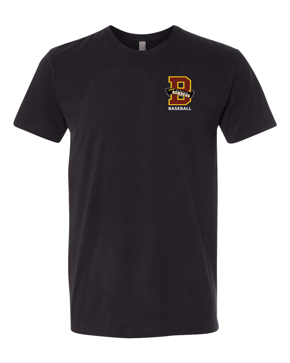 Barnum Baseball - Black T-Shirt - Left Chest