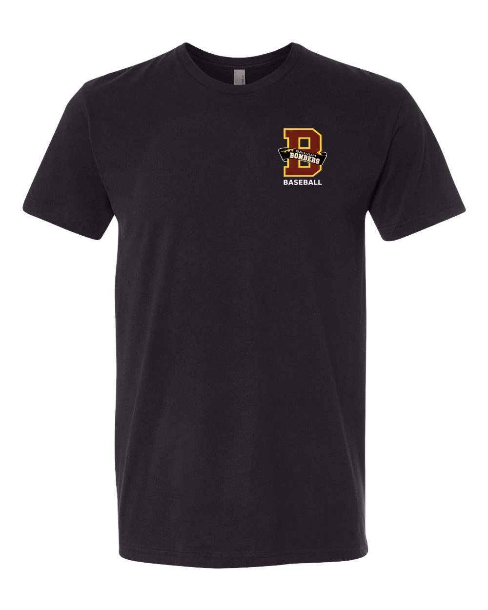 Barnum Baseball - Black T-Shirt - Left Chest