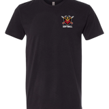 Mille Lacs Softball - Black T-Shirt - Left Chest