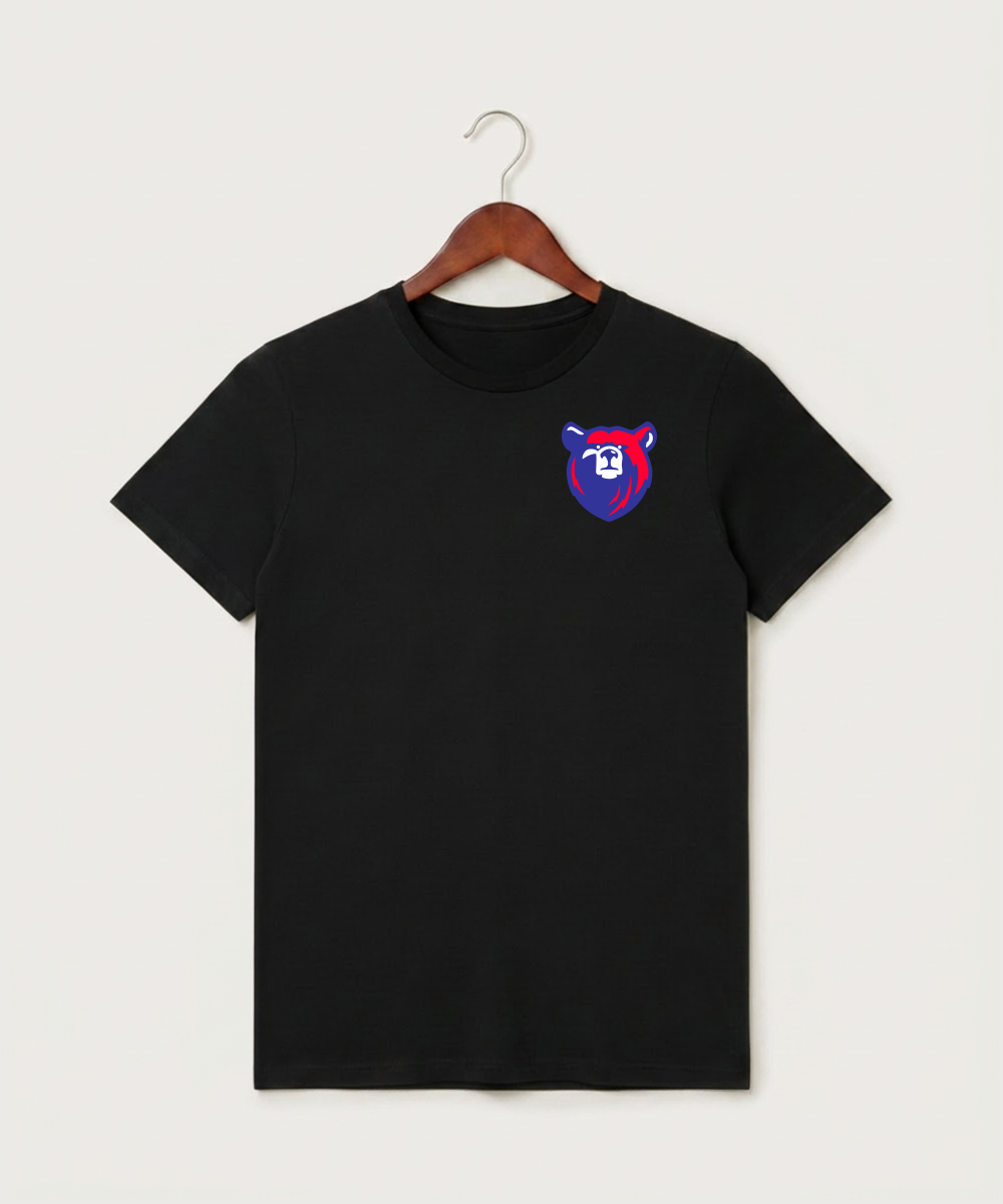 Bertha Hewitt High School Football (Boys) - Black T-Shirt - Left Chest