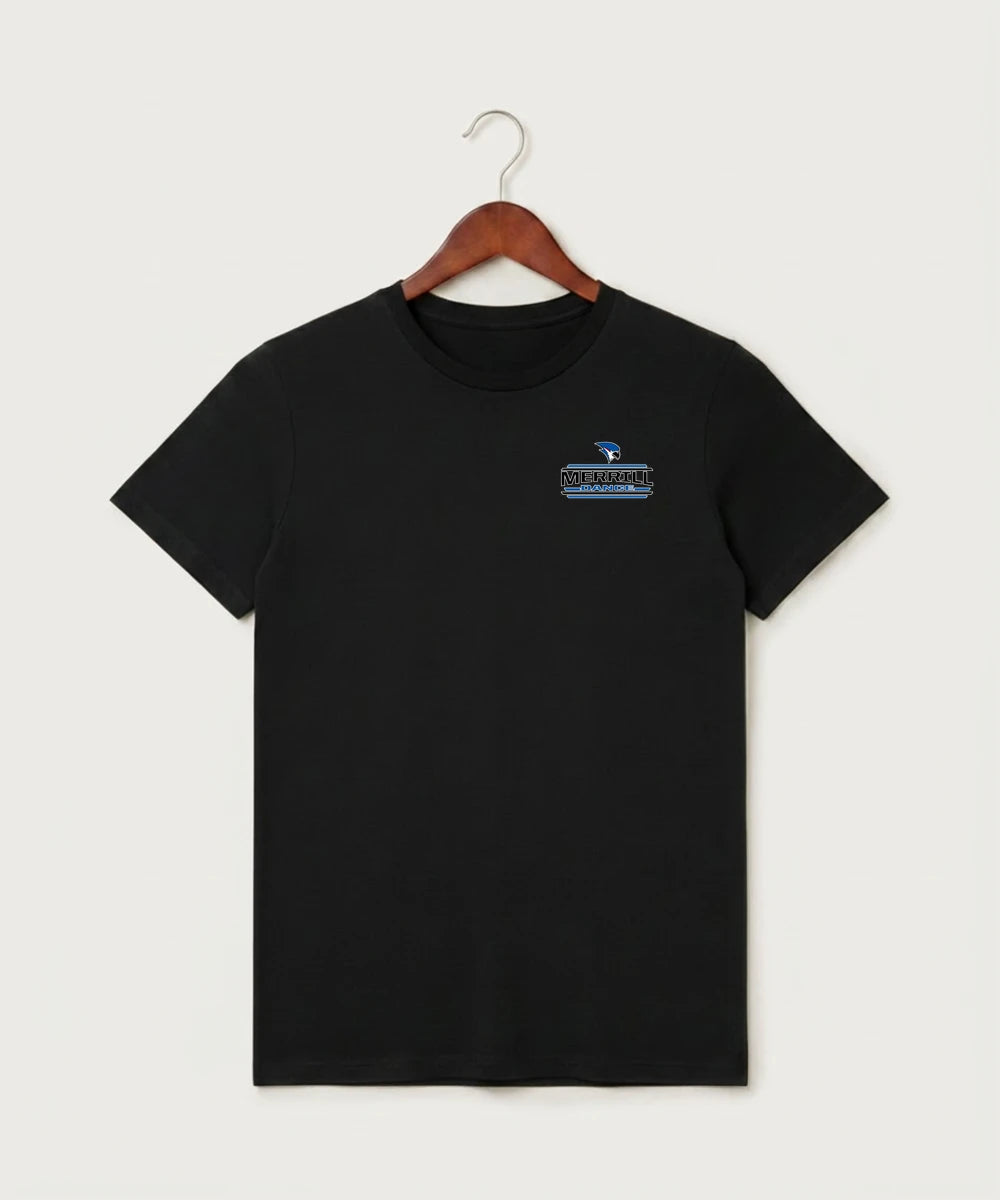 Merrill Dance and Cheer - Black T-Shirt - Left Chest