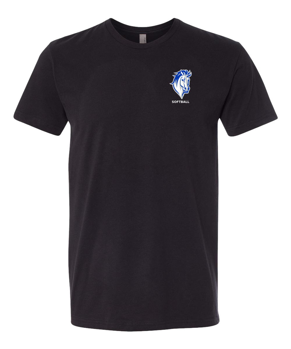 Mora Softball - Black T-Shirt - Left Chest