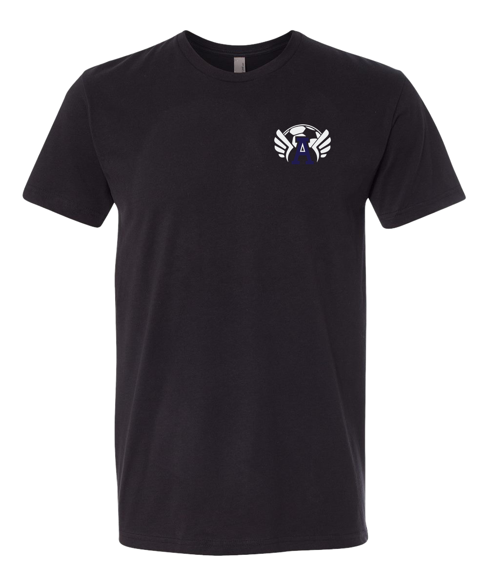 Abingdon Soccer - Black T-Shirt - Left Chest
