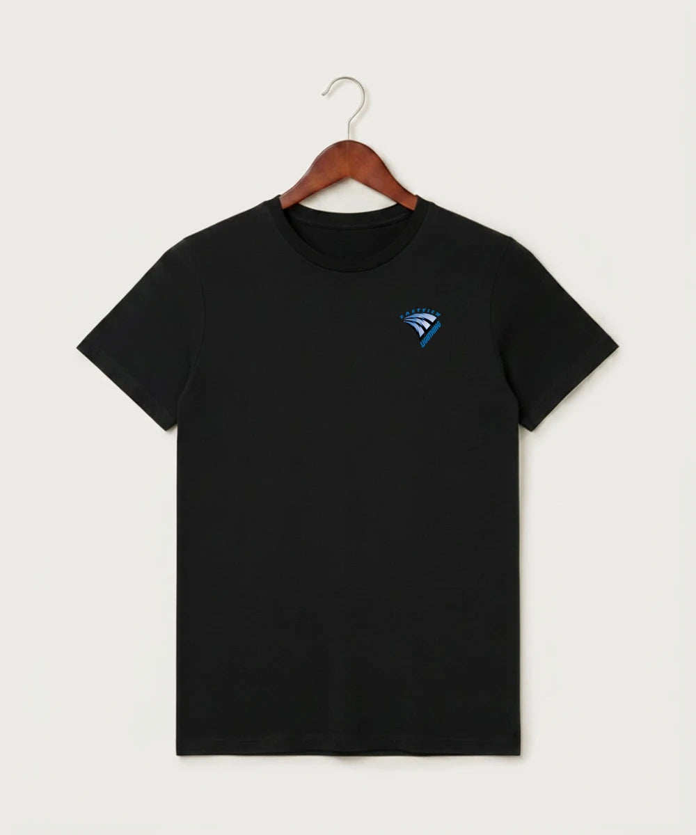 Eastview High School Volleyball (Girls) - Black T-Shirt - Left Chest