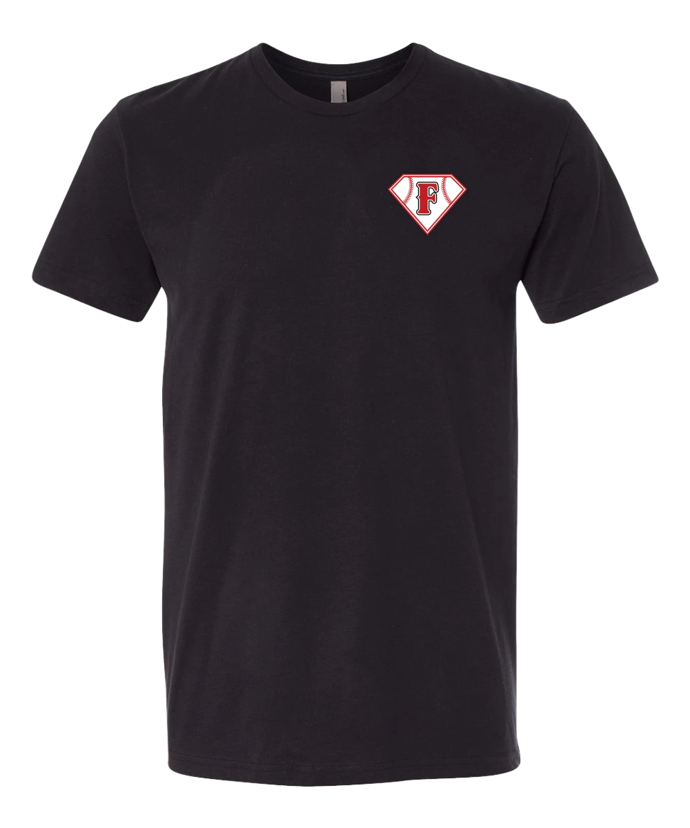 Fairmont Baseball - Black T-Shirt - Left Chest