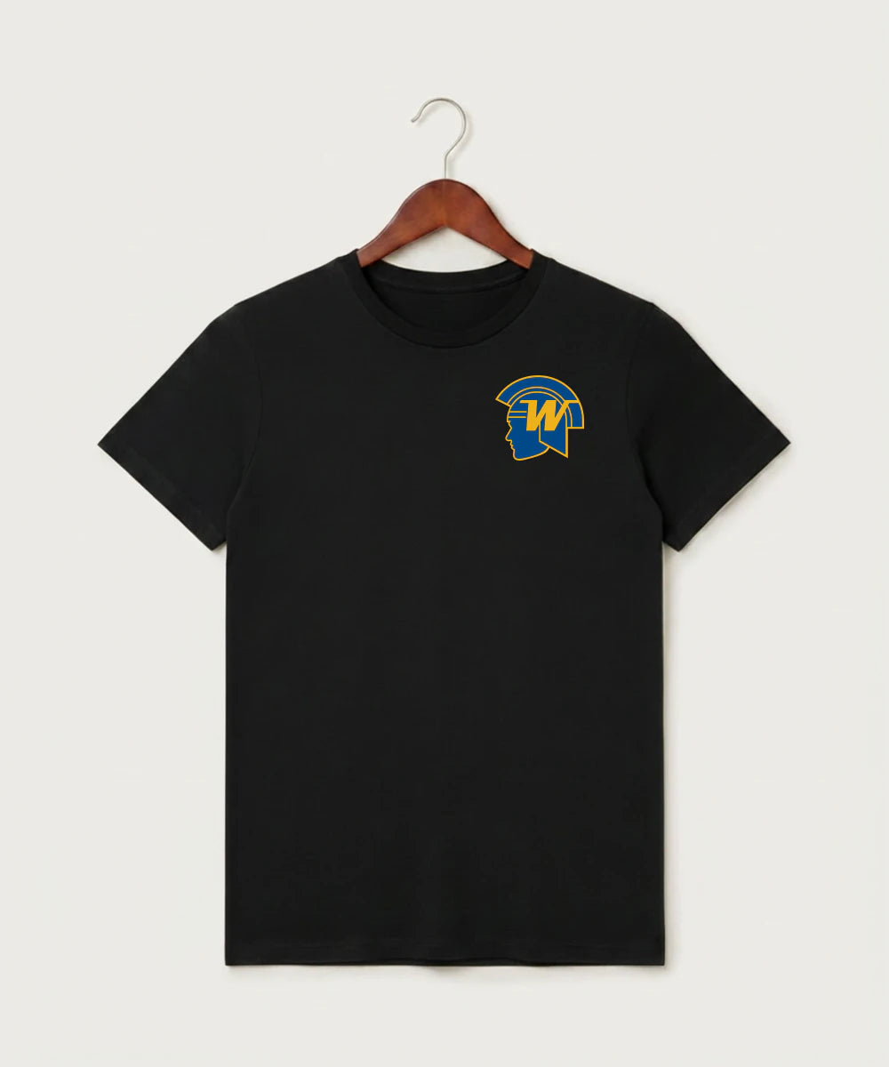 Wayzata High School Football (Boys) - Black T-Shirt - Left Chest