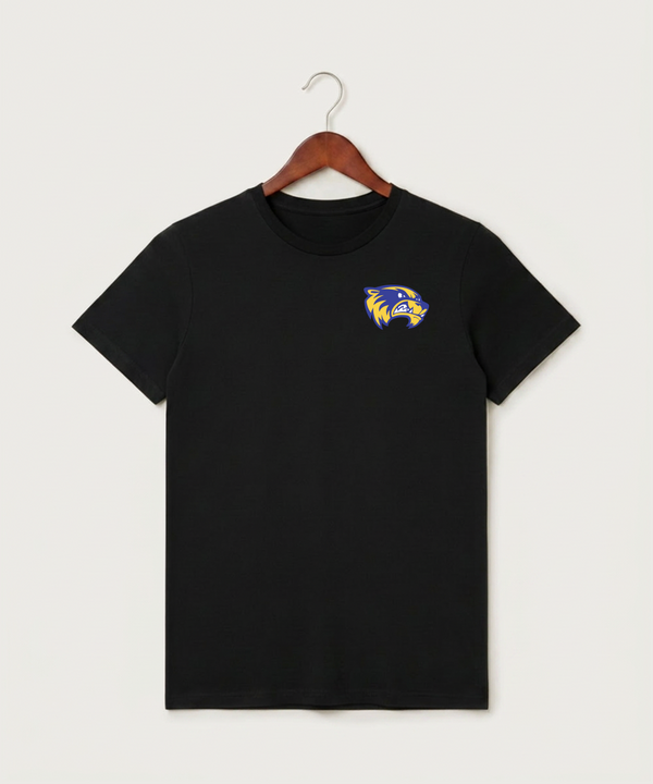 Wadena Deer Creek High School Football (Boys) - Black T-Shirt - Left Chest