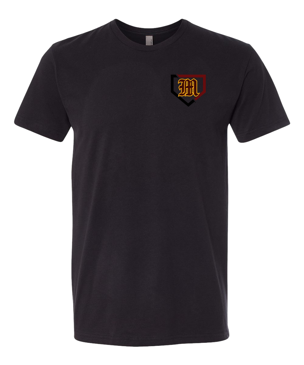 Menomonie Baseball - Black T-Shirt - Left Chest