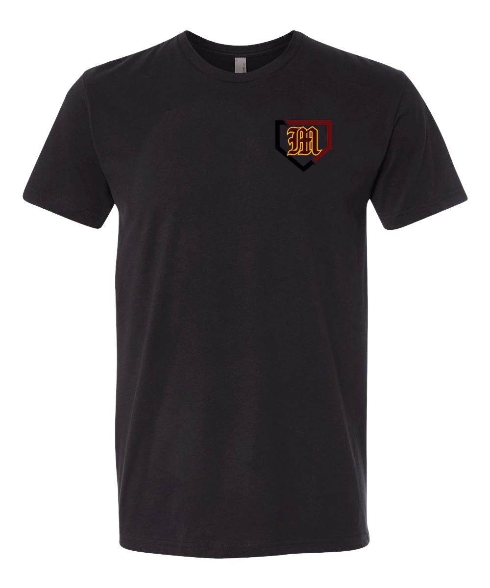 Menomonie Baseball - Black T-Shirt - Left Chest