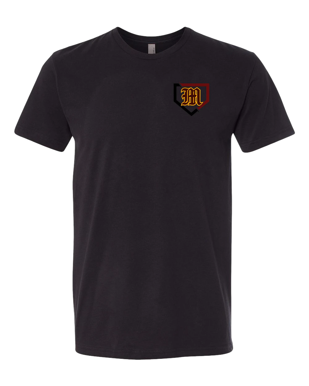Menomonie Baseball - Black T-Shirt - Left Chest