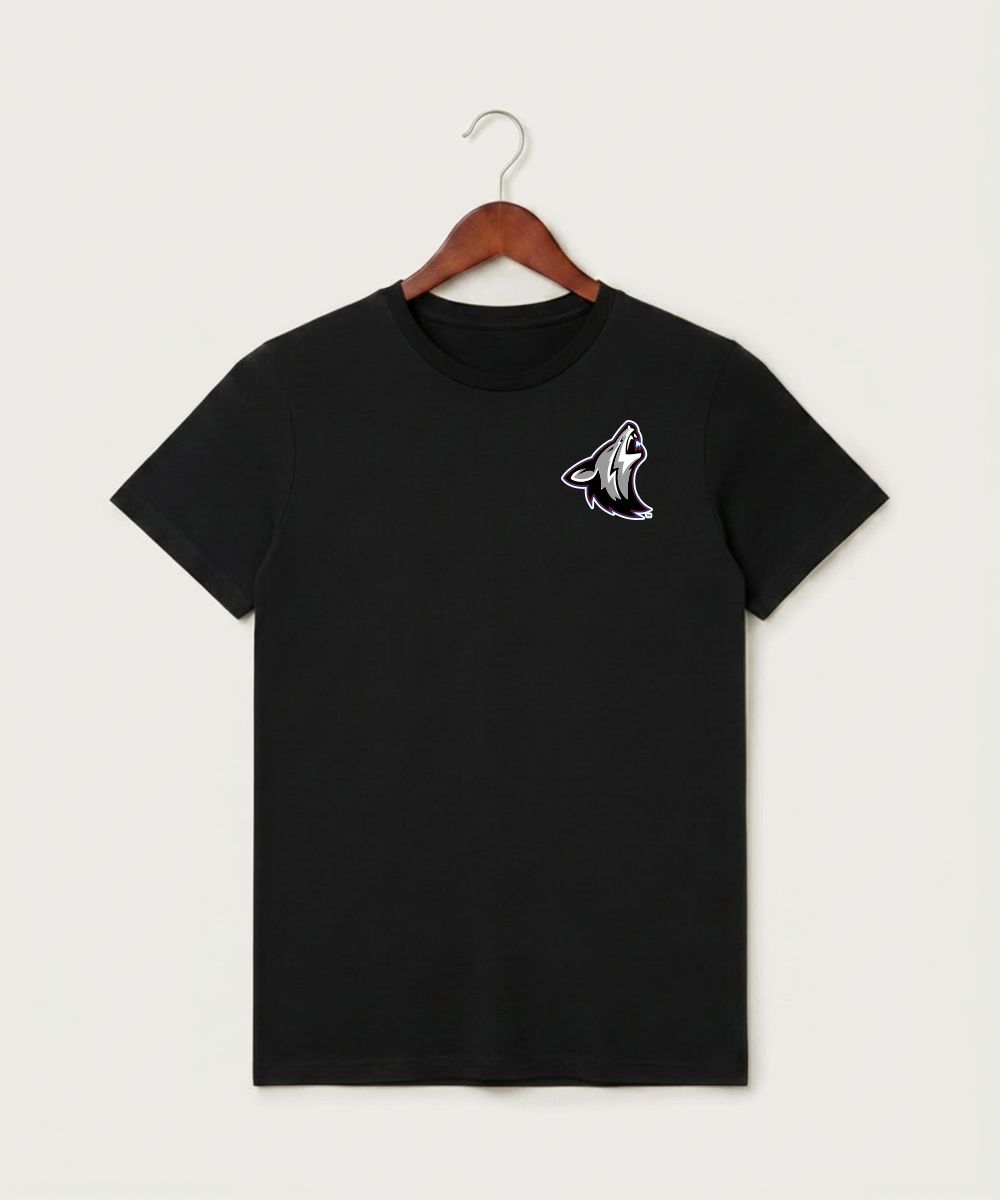 Heron Lake-Okabena High School Football (Boys) - Black T-Shirt - Left Chest