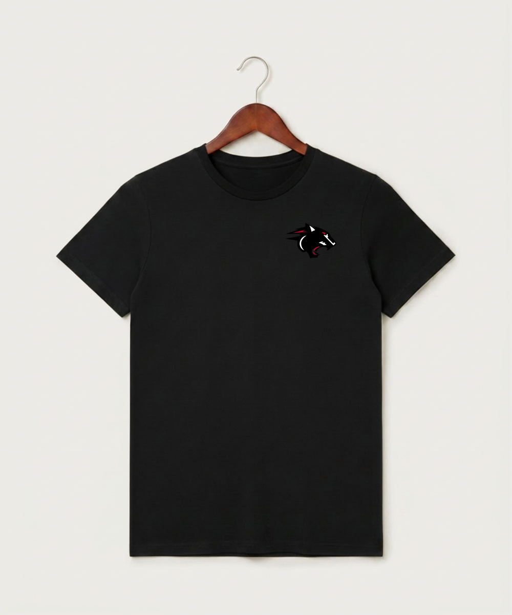 Nrheg Panthers High School Football (Boys) - Black T-Shirt - Left Chest