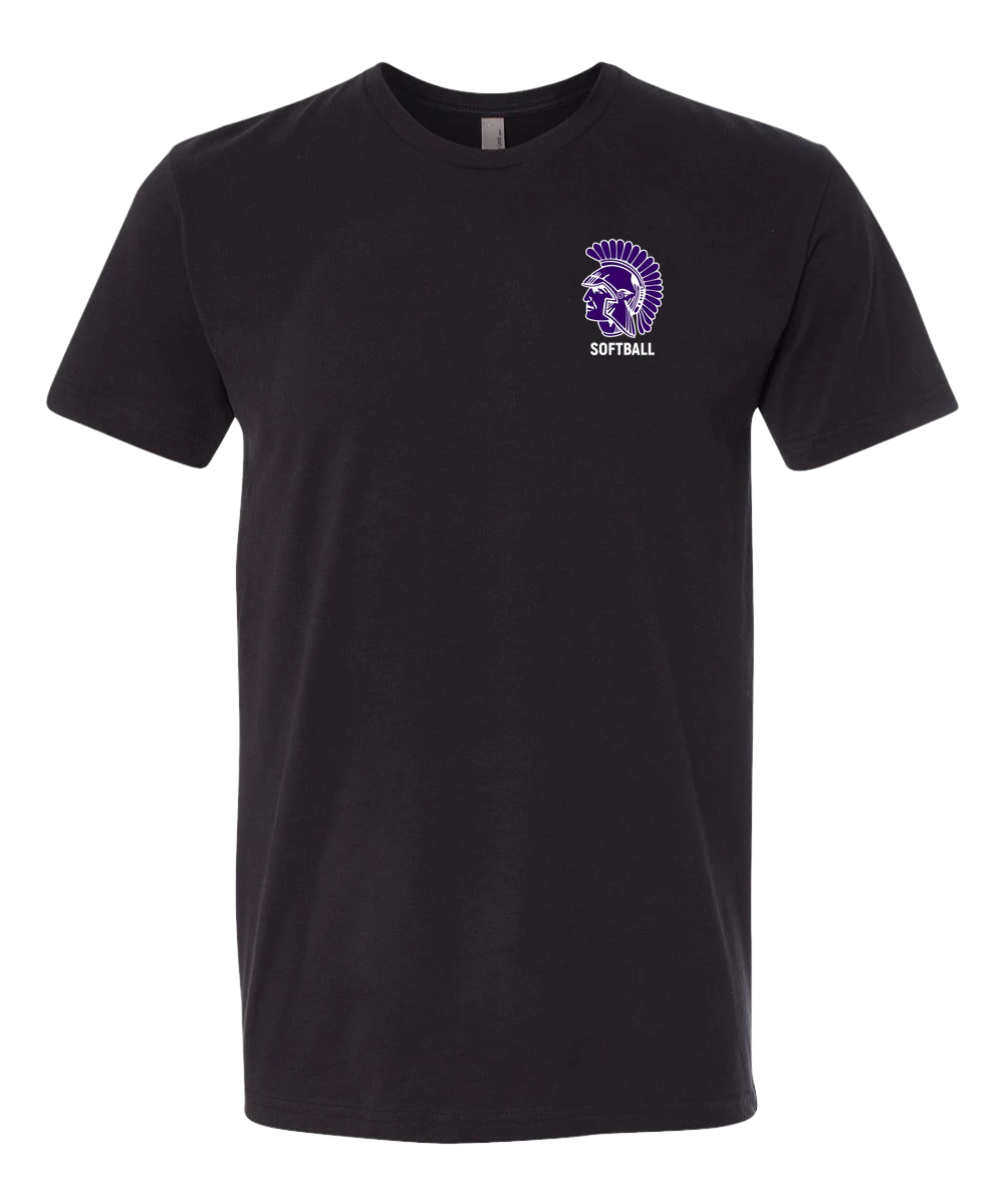 Barnesville Softball - Black T-Shirt - Left Chest