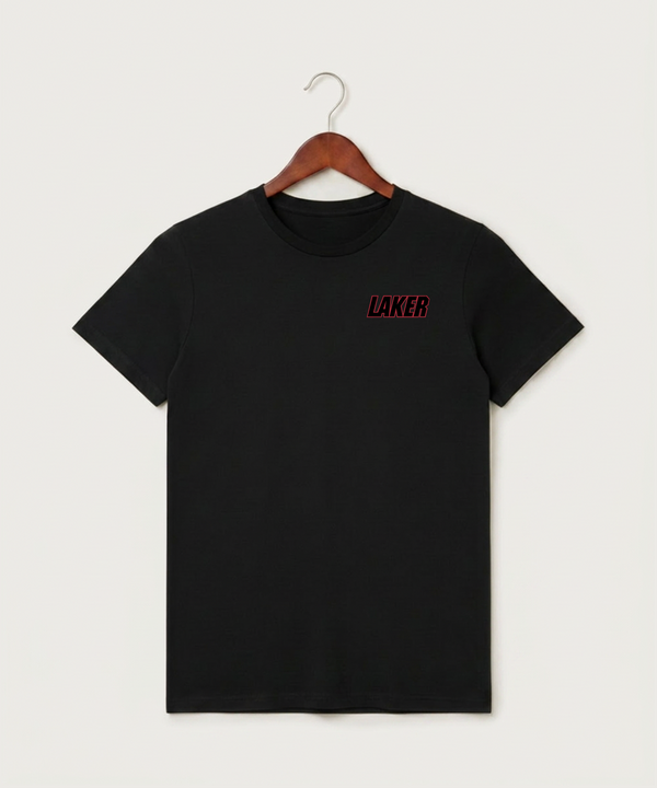 Detroit Lakes Community High School Football (Boys) - Black T-Shirt - Left Chest