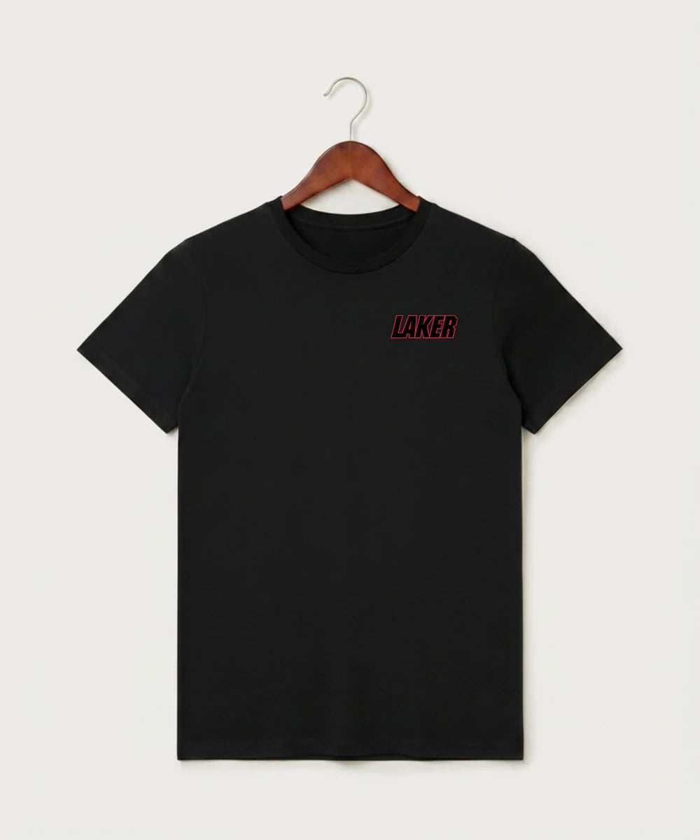 Detroit Lakes Community High School Football (Boys) - Black T-Shirt - Left Chest