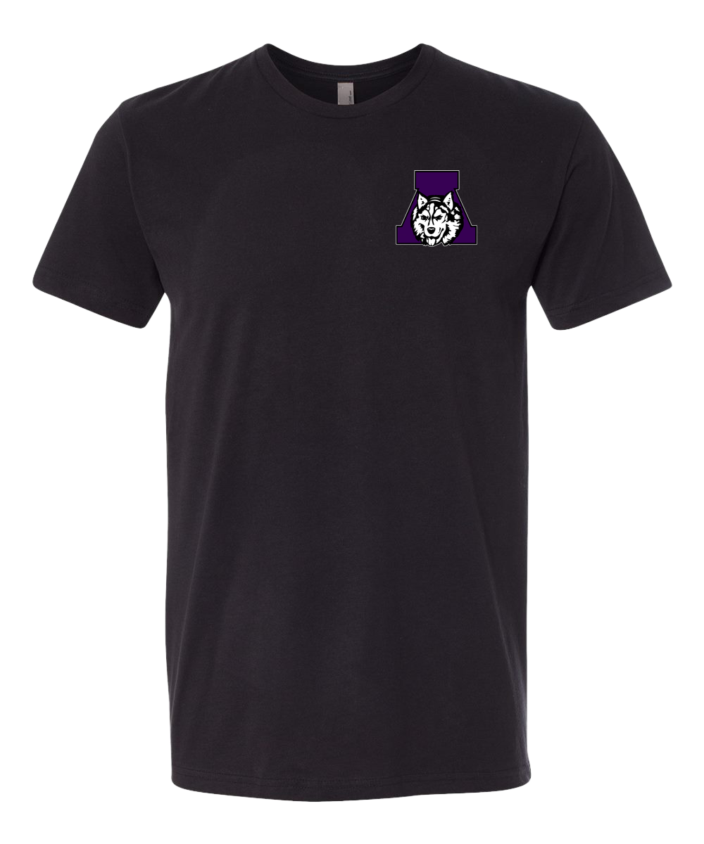 Albany Baseball and Softball - Black T-Shirt - Left Chest